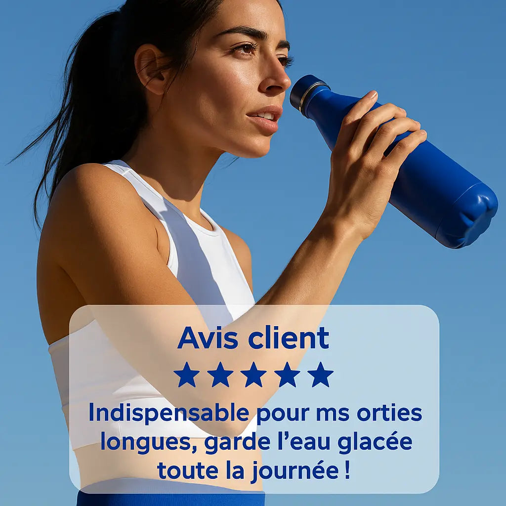 Gourde isotherme sport 1 L – inox bleu vert & étanche gourde isotherme