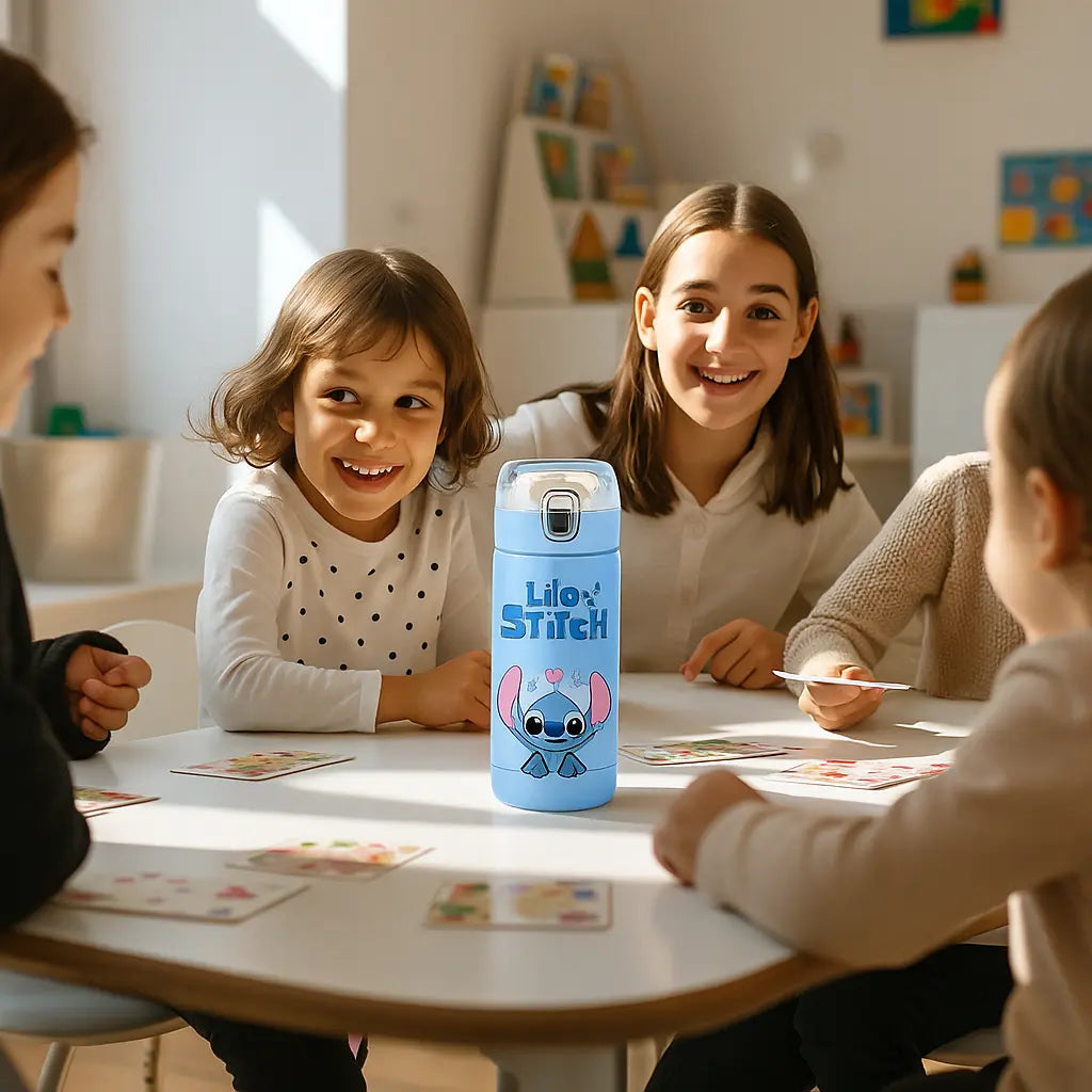 Gourde isotherme enfant 400 ml – Stitch bleu étanche gourde isotherme
