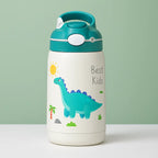 Gourde isotherme enfant 400 ml – gris & bouchon vert gourde isotherme