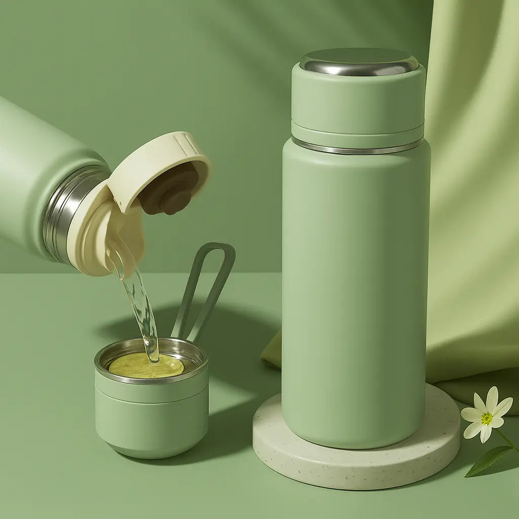 Gourde isotherme 600 ml – inox double paroi vert clair gourde isotherme