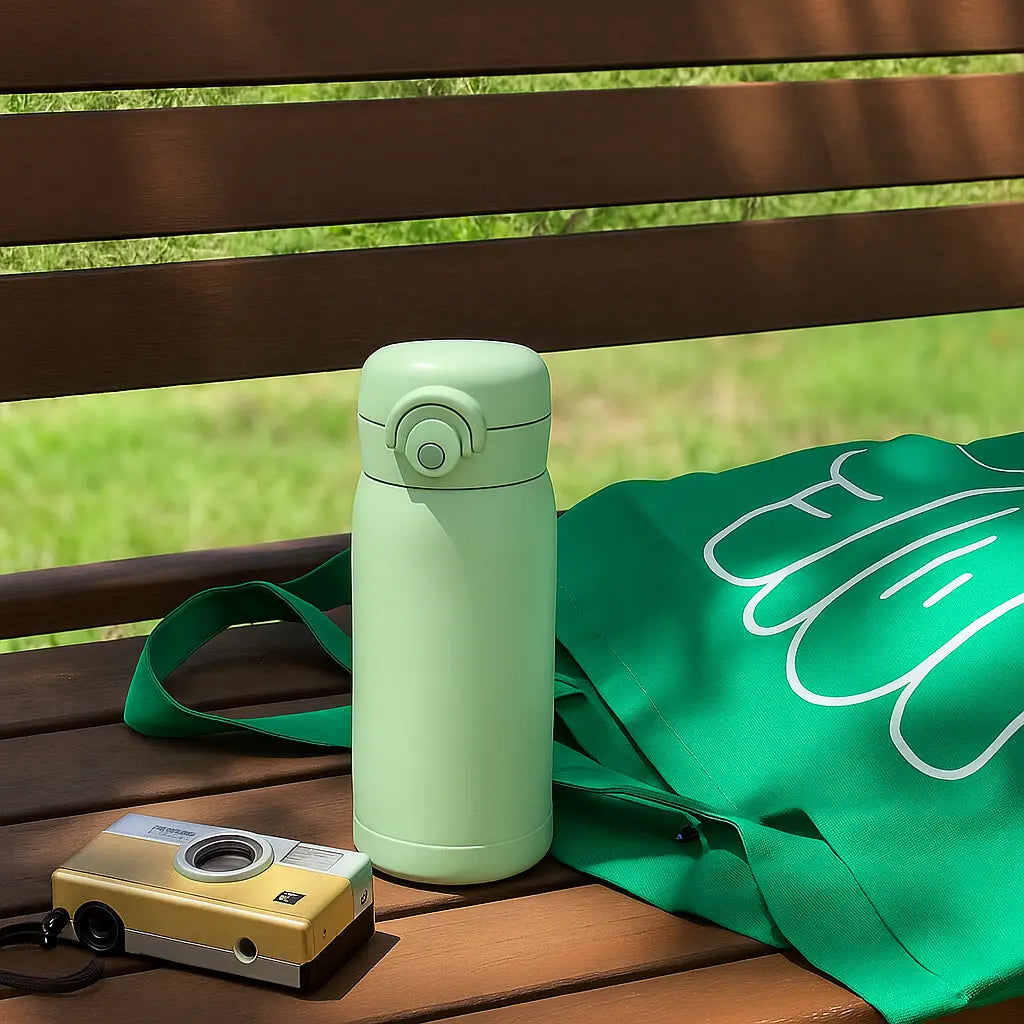 Mini gourde isotherme inox 350 ml – vert. gourde isotherme