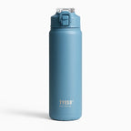 Gourde isotherme 750 ml – bleue, avec paille intégrée gourde isotherme